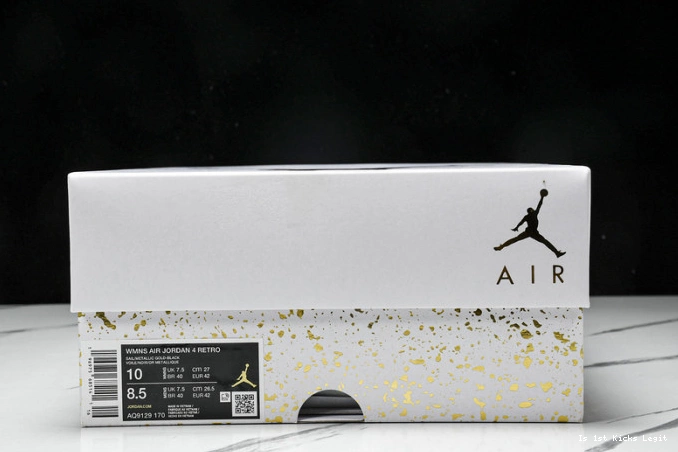 AQ9129-170 Gold 4 Retro Metallic Jordan 0705